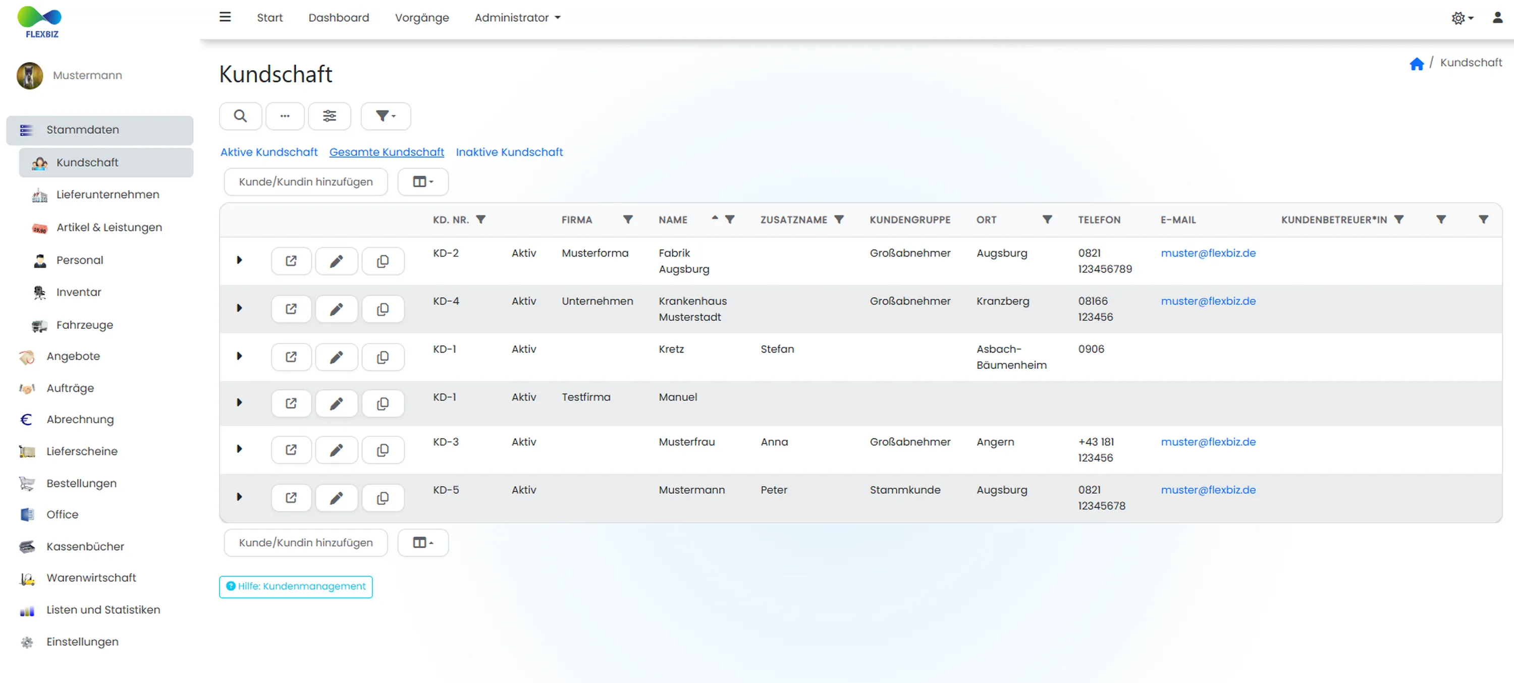 Flexbiz CRM Screenshot